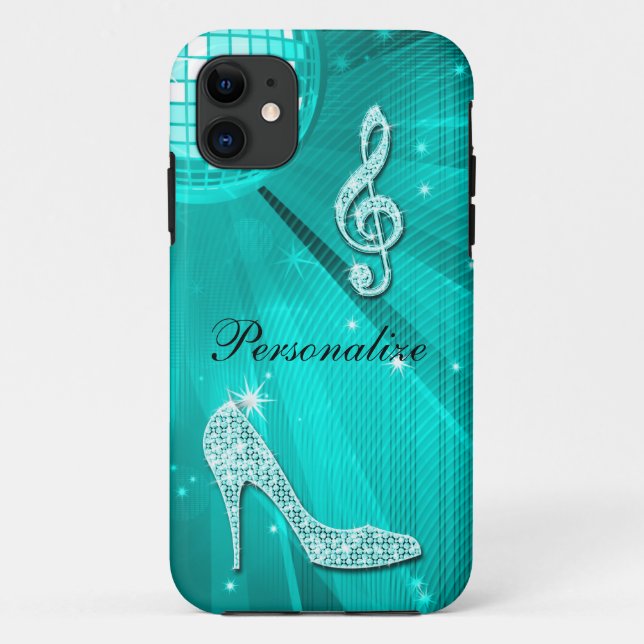 Coques Case-Mate iPhone Note de musique et talon aiguille scintillants sar (Dos)