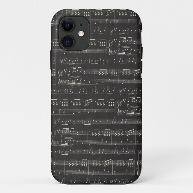 Coques Case-Mate iPhone note de musique noire vintage Motif Musicien (Dos)