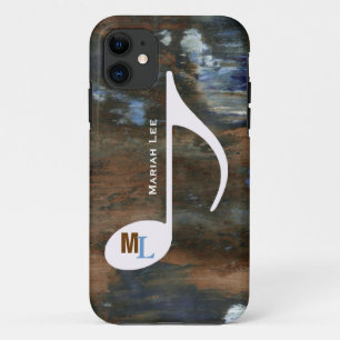 Coques Pour iPhone note de musique personnalisée texture ancienne