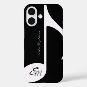 Coques iPhone 16 Note musicale ~ ajouter initial