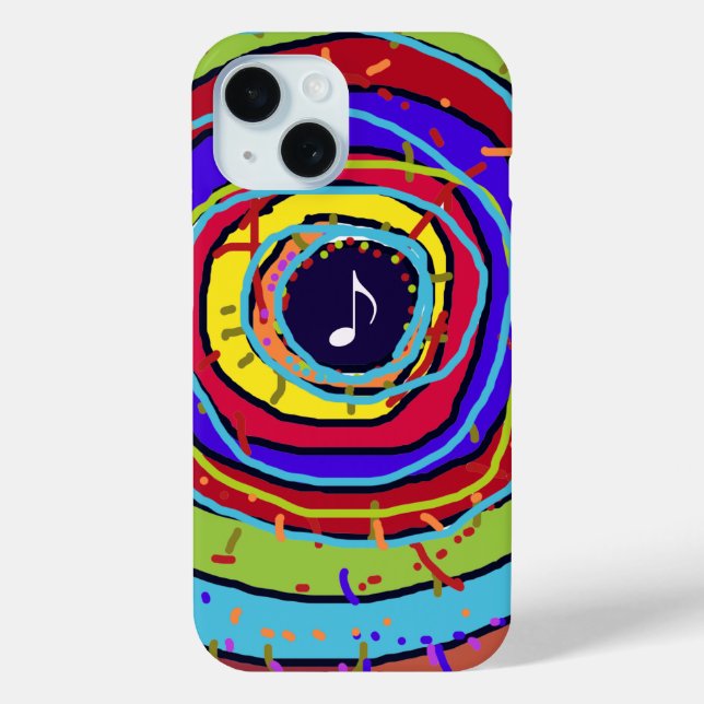 Coques Case-Mate iPhone Note musicale colorée (Verso)