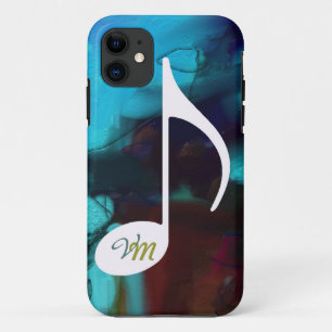 Coque Case-Mate Pour iPhone note musicale personnalisée bleu