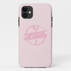 Coque iPhone 11 Note rose de musique de Supergirl