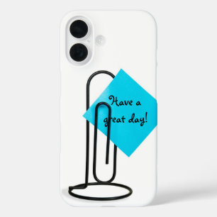 Coque Pour iPhone 16 Note Sur Clip Papier Géant