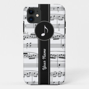 Coque Case-Mate iPhone notes de musique b&w personnalisables