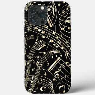 Case-Mate iPhone Case Notes de musique Black and Gold