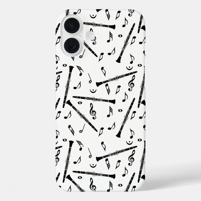 Coques Case-Mate iPhone Notes de musique Black Clarinets (Verso)