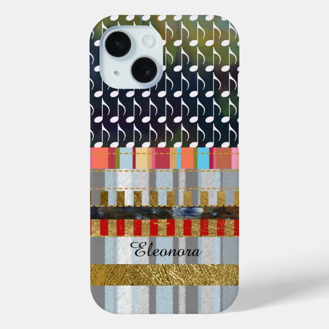 Coques Case-Mate iPhone notes de musique et rayures cool motif (Verso)