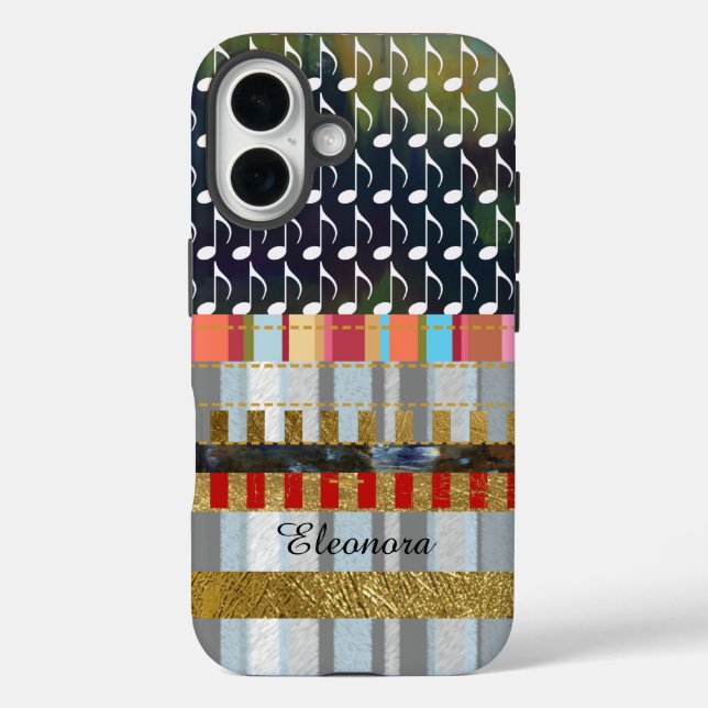 Coques Case-Mate iPhone notes de musique et rayures cool motif (Verso)