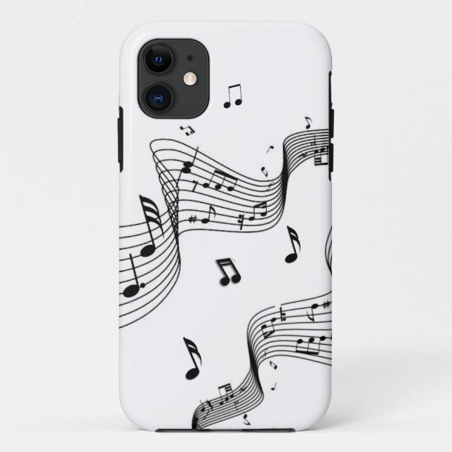 Coques Case-Mate iPhone Notes de musique sur blanc  (Dos)