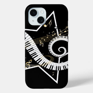 Coque Case-Mate iPhone Notes d'or de l'étoile musicale