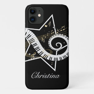 Case-Mate iPhone Case Notes d'or personnalisées d'étoile musicale