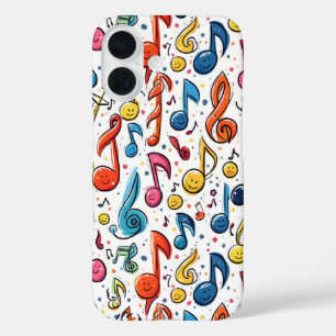 Coque Pour iPhone 16 Notes musicales de Kawaii Art Abstrait