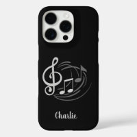 Notes musicales des cas de téléphone de nom person