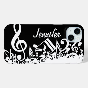 Coque Case-Mate iPhone Notes musicales personnalisées blanches mélangées