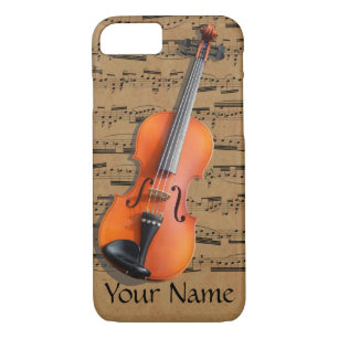 Coque iPhone 8/7 Notes musicales personnalisées par violon
