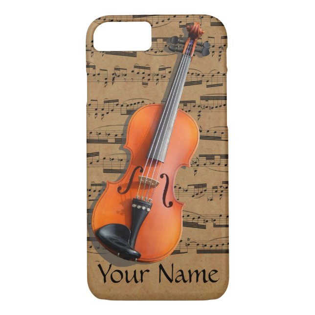 Coques Case-Mate iPhone Notes musicales personnalisées par violon (Dos)