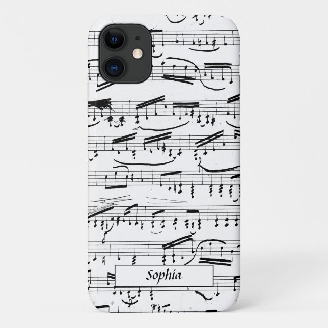 Coques Case-Mate iPhone Notes musicales Piano-Sheet Musique personnalisée (Dos)