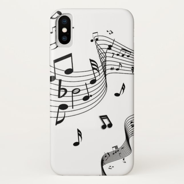 Coques Case-Mate iPhone Notes musicales sur le blanc (Dos)
