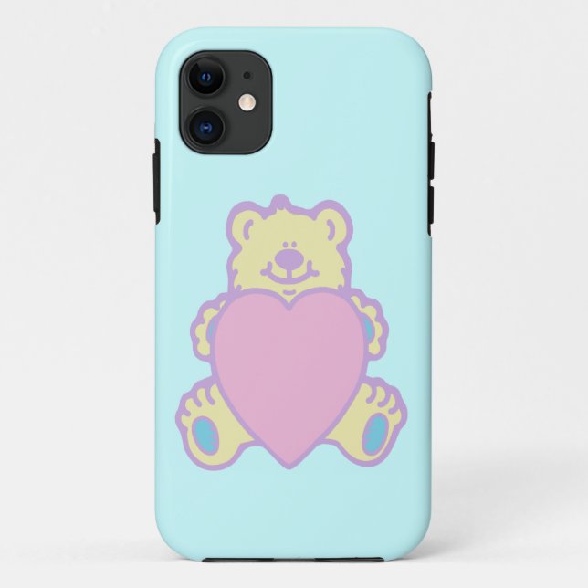 Coques Case-Mate iPhone Nounours en peluche cœur d'amour (Dos)