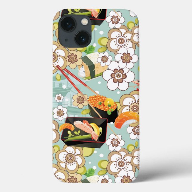 Coques Case-Mate iPhone Nourriture japonaise : Motif 4 de sushi (Verso)