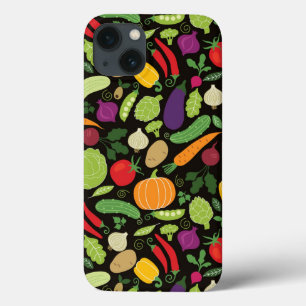 Etui iPhone 13 Nourriture sur un arrière - plan noir