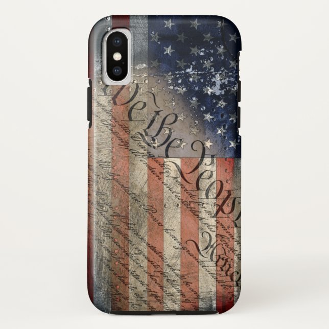 Coques Case-Mate iPhone Nous le cas vintage de l'iPhone X de drapeau (Dos)