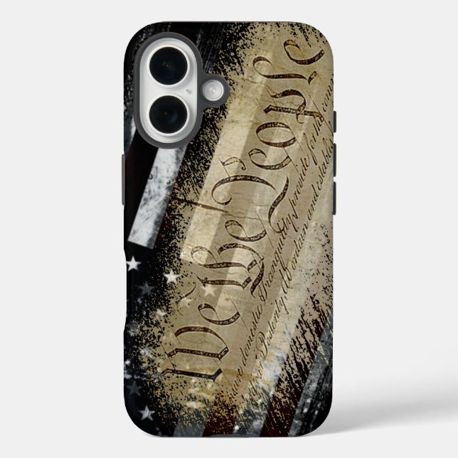 Coques Case-Mate iPhone Nous Le Peuple Drapeau Industriel Américain (Verso)