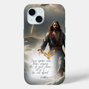Coque Case-Mate iPhone Nouveau Testament Jésus sur l'eau Colombe dorée ba