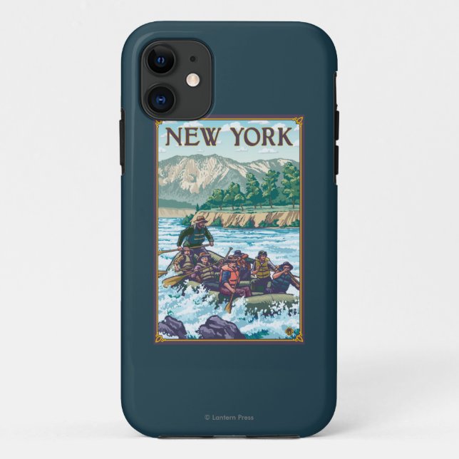 Coques Case-Mate iPhone Nouveau YorkRiver transportant la scène par radeau (Dos)