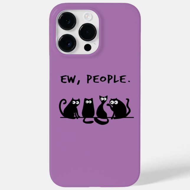 Coques Case-Mate iPhone Nouveaux gens drôle Meowny Chats Noirs (Verso)