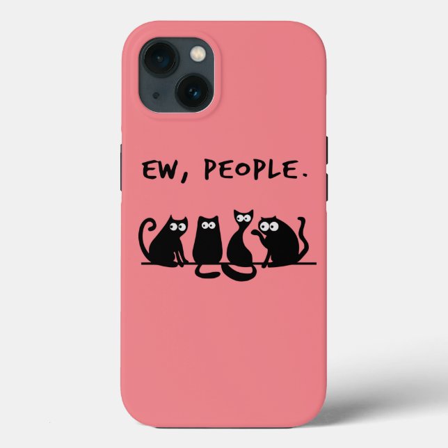 Coques Case-Mate iPhone Nouveaux gens drôle Meowny Chats Noirs (Verso)