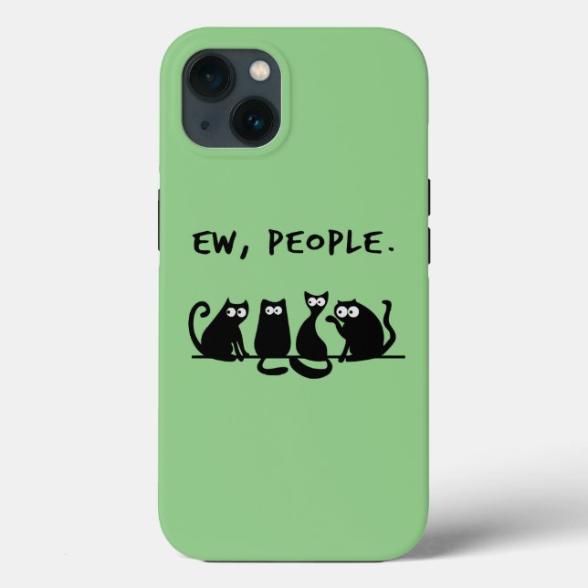 Coques Case-Mate iPhone Nouveaux gens drôle Meowny Chats Noirs (Verso)