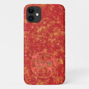 Case-Mate iPhone Case Nouvel An Lunaire Chinois Cheval du Zodiaque en Or