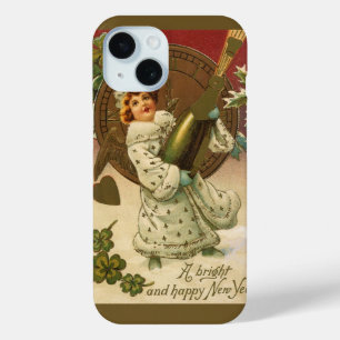 Coque Case-Mate iPhone Nouvel An Victorien vintage Réveillon Champagne An