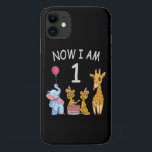 Case-Mate iPhone Case Now I le 1er jour du Birthday<br><div class="desc">Joyeux anniversaire. Funny and lovely Kids Birthday design with a cute Elephant,  two ferrets and a girafe celebrating your birthday at the zoo.</div>