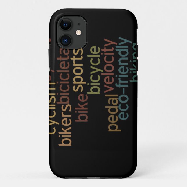Coques Case-Mate iPhone nuage de mots de vélo (Dos)