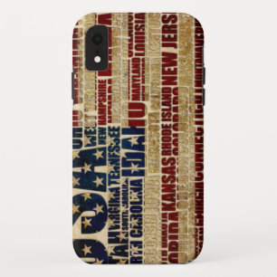 Case-Mate iPhone Case Nuage de mots du drapeau des États-Unis, art des 5
