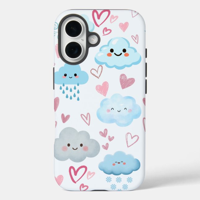 Coques Case-Mate iPhone Nuage de rêve dé Peachify (Verso)