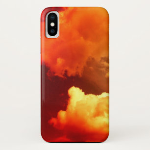 COQUE iPhone X   NUAGES DANS LE CIEL ROUGE