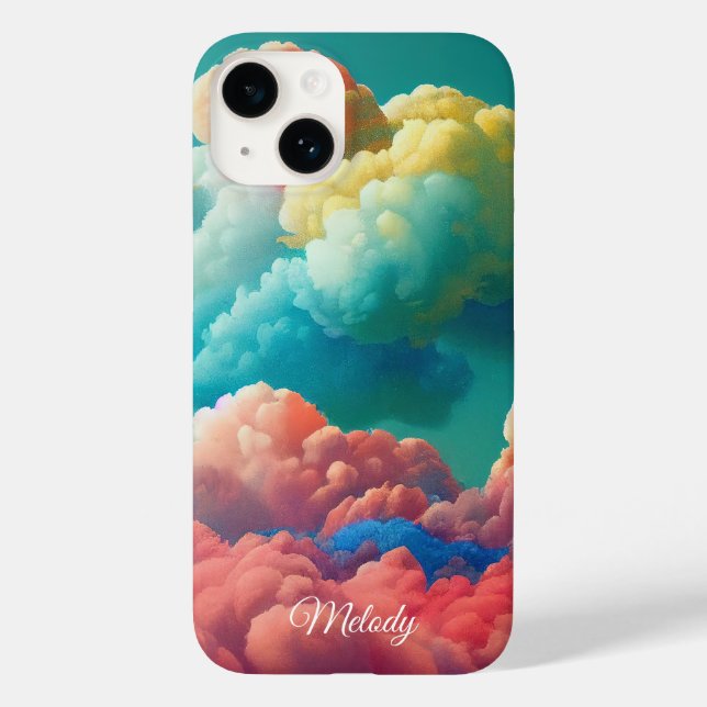 Coques Case-Mate iPhone Nuages de bonbons en coton Personnalisés (Verso)
