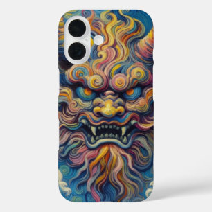 Coque Pour iPhone 16 Nuages démon Oni Abstraits style Van Gogh