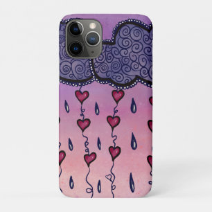 Case-Mate iPhone Case Nuages mignons, coeurs et gouttes de pluie