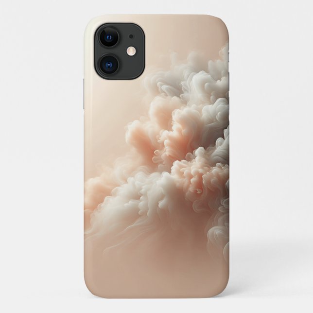 Coques Case-Mate iPhone Nuages Pastel Rêveurs Art Abstrait - Rose et (Dos)