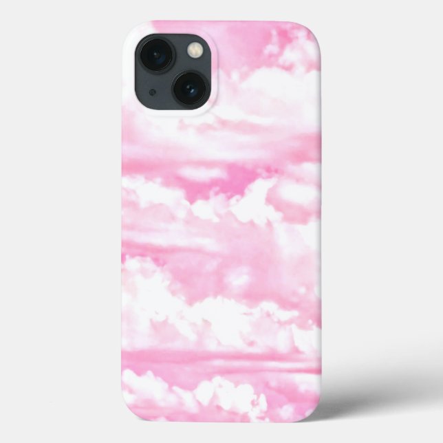 Coques Case-Mate iPhone Nuages roses heureux (Verso)