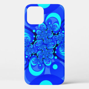 Case-Mate iPhone Case Nuances de bleu Art fractal abstrait moderne
