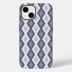 Coque Case-Mate iPhone Nuances de bleu gris motif diamant