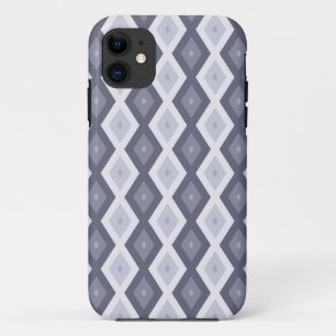 Case-Mate iPhone Case Nuances de bleu gris motif diamant