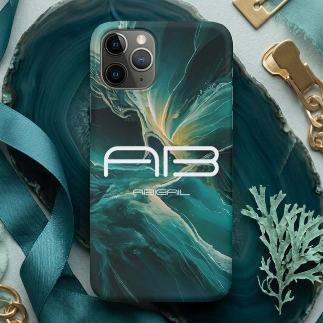 Coques Case-Mate iPhone Nuances de bleu : Rêves d'océan Personnalisables (Créateur téléchargé)