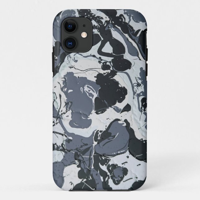 Coques Case-Mate iPhone Nuances de gris monochrome moderne abstrait (Dos)